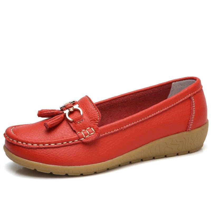 Women's Shoes Flat Soft Sole Thick Sole Loafers Thickened Nurse Shoes Rubber Sole Wedge Slip-On Women's Shoes