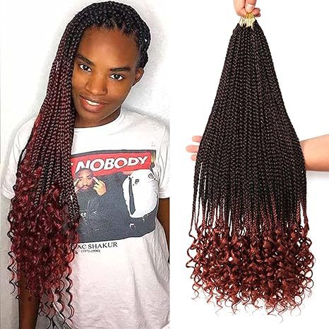 Cross-border European and American Wig Straight Top Loose Tail Three-strand Braid Crochet Hair GoddessBoxBraidshair Fluffy