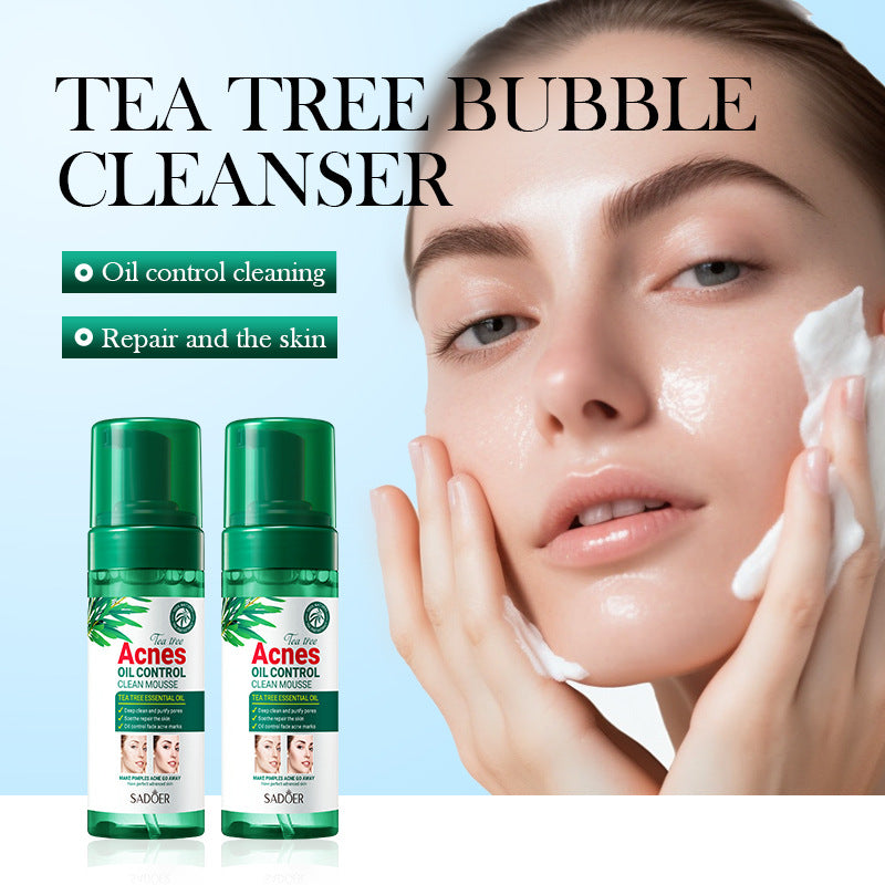 Full English Tea Tree Skincare Set SADOER Cleansing, moisturizing, hydrating five-piece set for  foreign trade wholesale