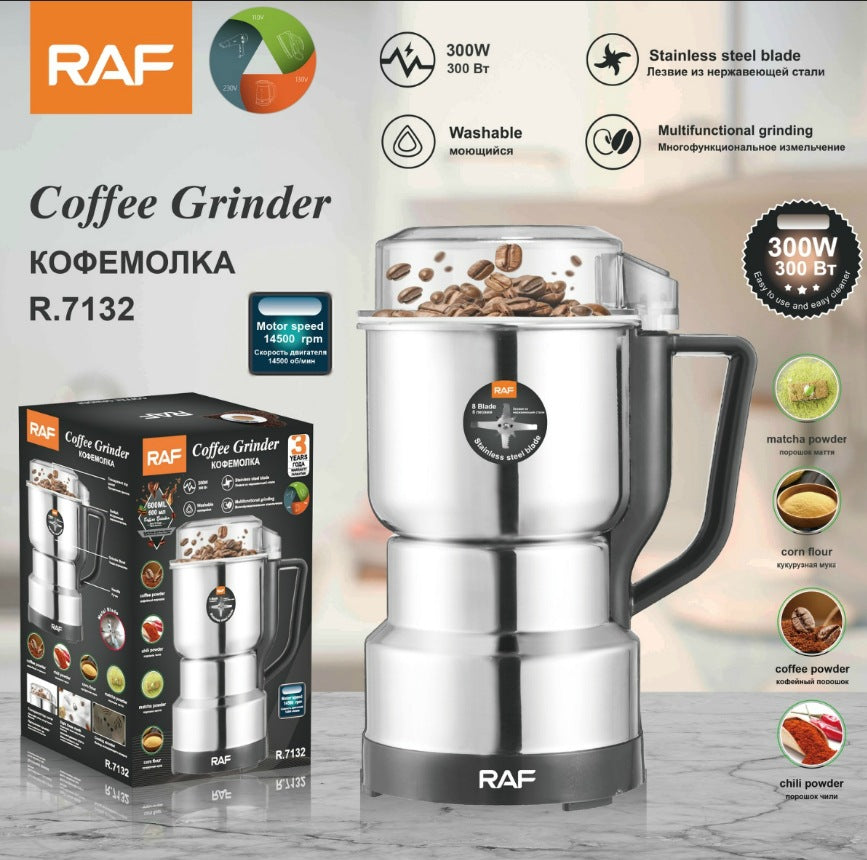 RAF EU Standard Household Lightweight Grinding Cup Portable Coffee Bean Grinder Electric Coffee Grinder Dry Grinder R.7132