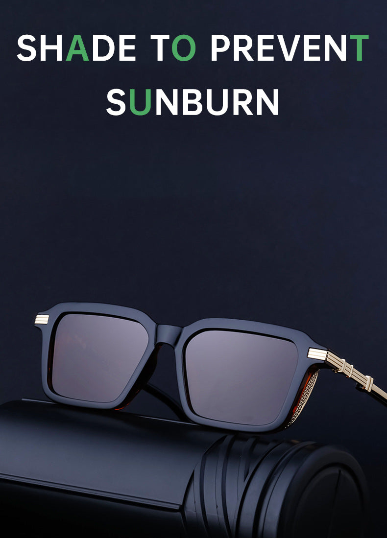 New European and American Fashion Polarized Sunglasses for Men Driving Anti-Glare Sunglasses Retro Punk Style Glasses shades