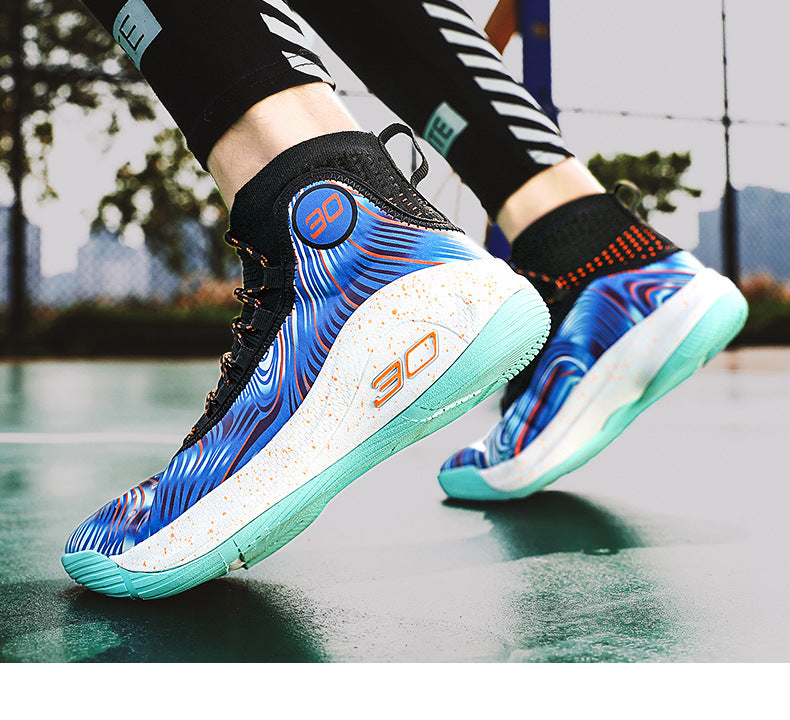 2025New Youth Support Shock Absorption Wear-Resistant Non-Slip Sports Shoes Men's fashion Soft and plaid Basketball Shoes