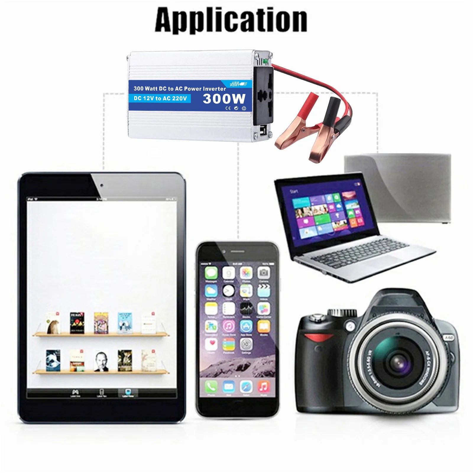 Motorcycle and Car Accessories150W Car Converter Inverter Car Inverter Power Supply DC12V Transfer Communication220V