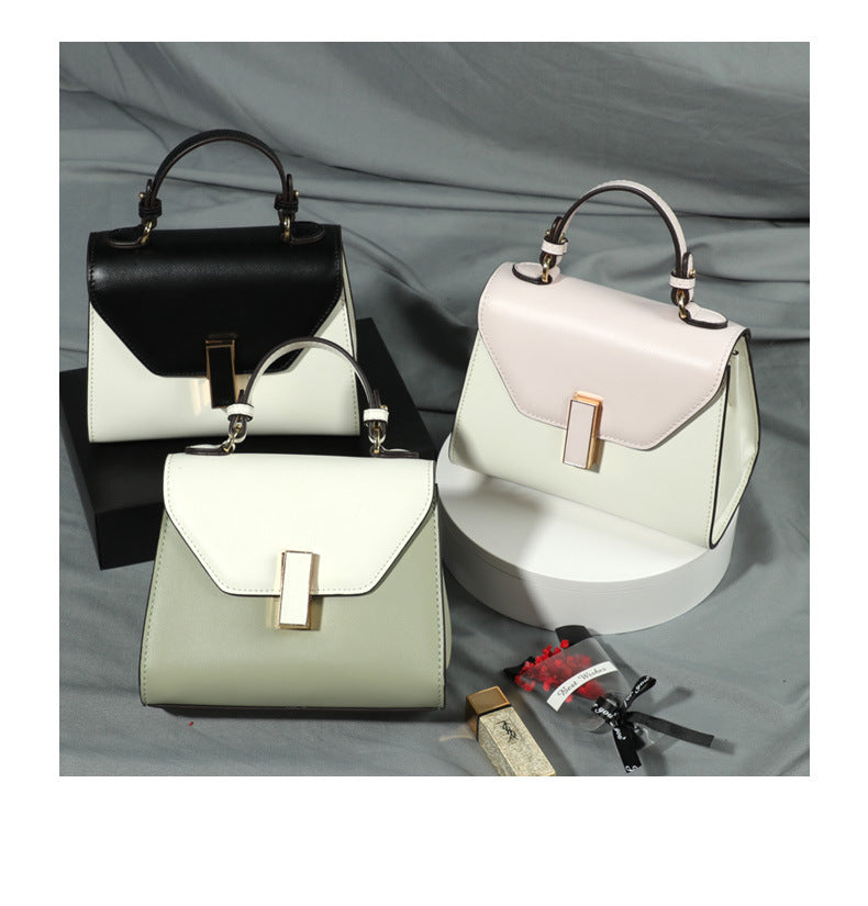 2024New Kelly Bag Yao Chen Same Style Single Shoulder Crossbody Handbag Small Square Bag European and American Fashion Casual Women's Bag