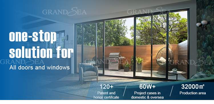 Hurricane Resistant Thermal Insulation Double Glazed Modern Exterior Door Modern Design Aluminum Lowe Glass Sliding Door