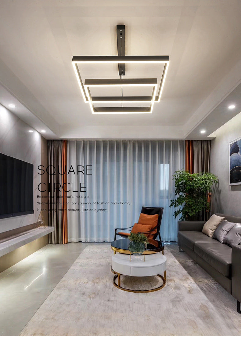 Living Room Lamp Simple and Elegant Main Lamp Modern Dining Room Lamp Home Iron Art Bedroom Lamp High-end Feel led Bar Counter Pendant Light