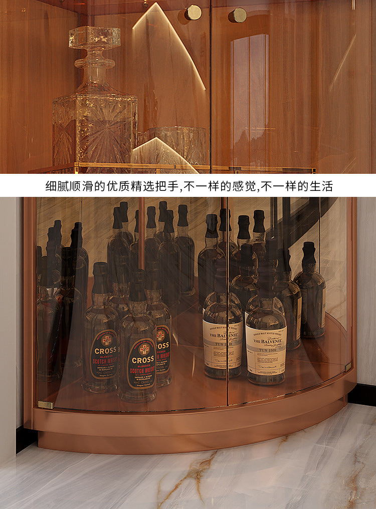 Glass Door Wine Cabinet Display Cabinet Living Room2022New Wine Rack Internet Celebrity Small High-End Light Luxury Modern Home Wall-Mounted