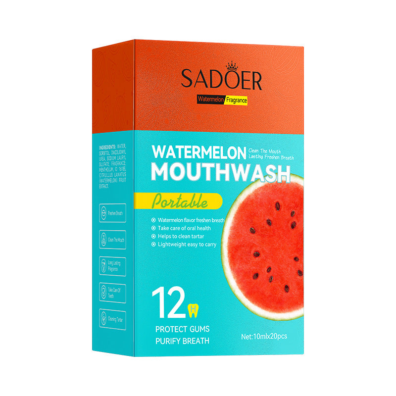 Full English Mouthwash Box Set SADOER Disposable Portable Oral Cleaning Care  Foreign Trade Wholesale