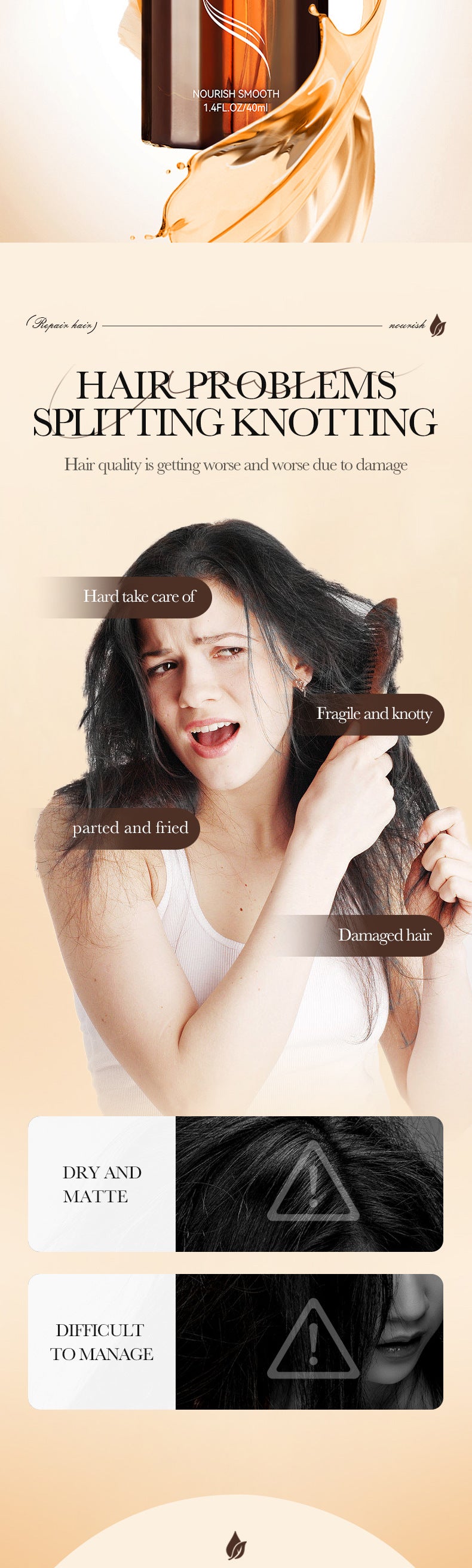 Full English Nut Oil Hair Care Essential Oil80mlSADOER Smooth and Frizz-Reducing Conditioner  Wholesale