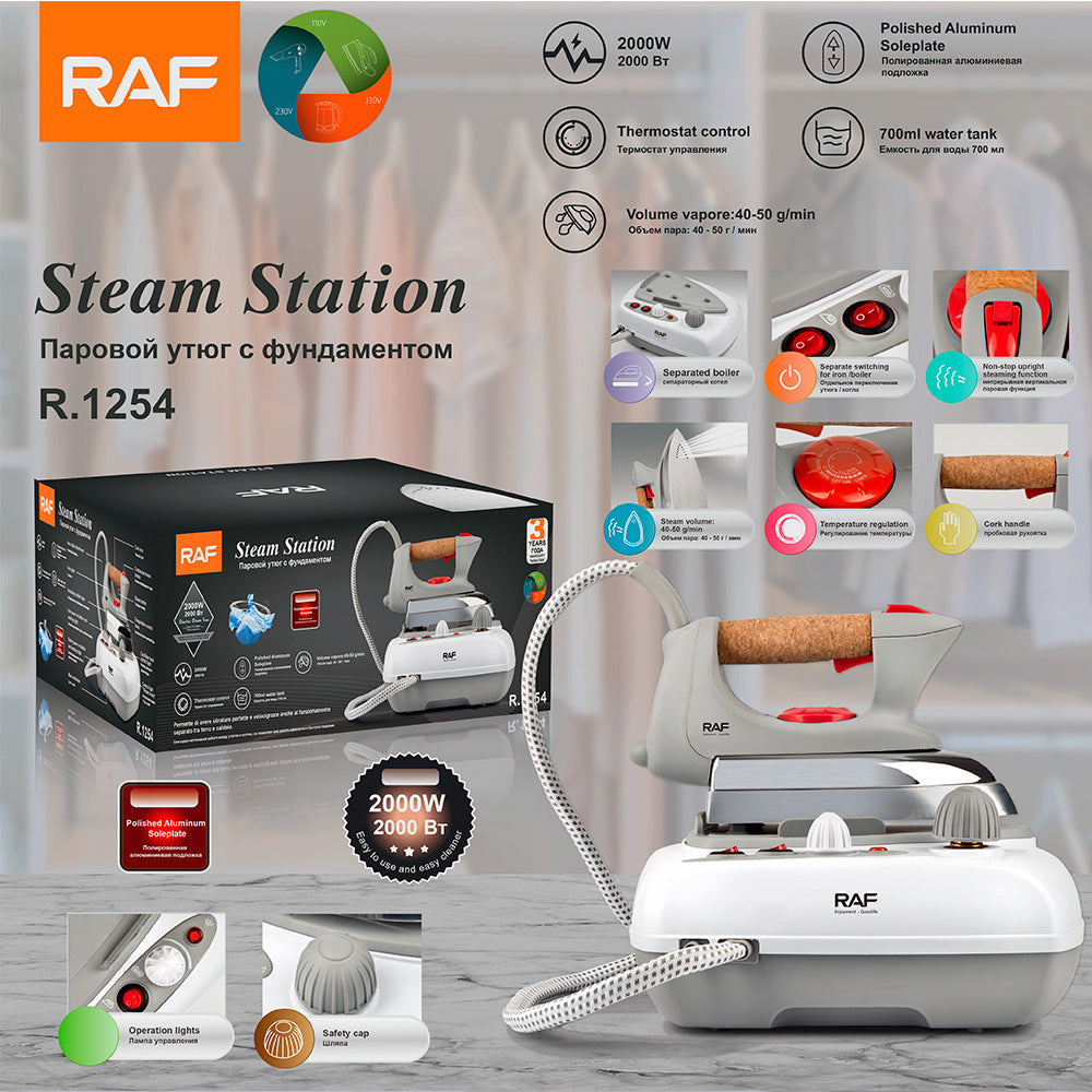 RAF European Standard Household Ultra High Power2000W Household Steam Electric Iron Polished Aluminum Baseplate Ironing Clothes R1254