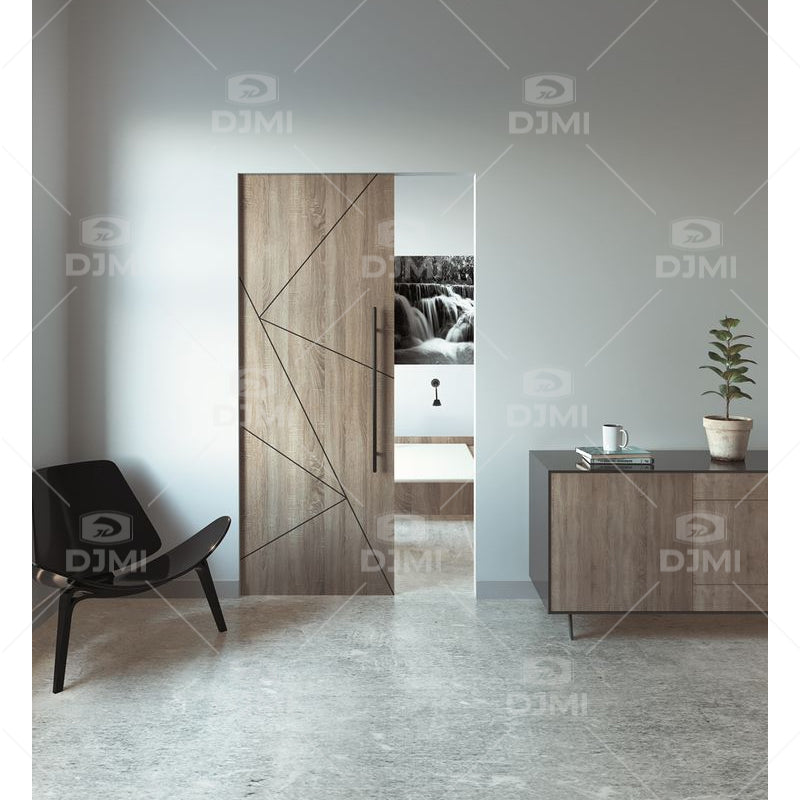 Factory Directly Supply Customized Interior Wooden Door Single Inside Pocket Sliding Door
