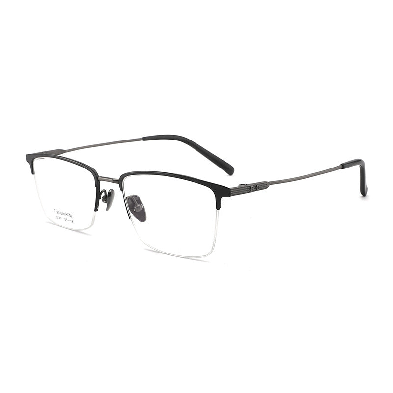 Business Eyebrow Pure Titanium Optical Frame New Half Frame Glasses Titanium Alloy Metal Frame Titanium Frame