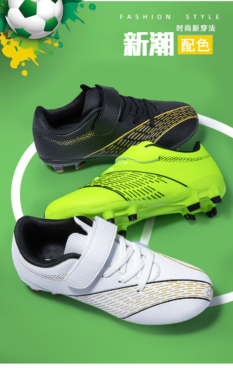 2025New Football Shoes for Men and Women, Medium and Large Children, Students, Long Spike Training Shoes, Youth Grass and Artificial Grass Field Sports