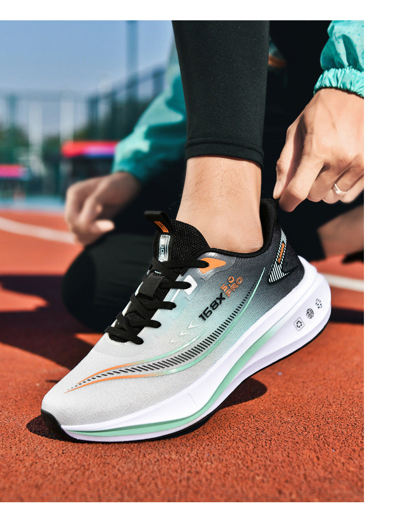 2025Large Size Marathon Running Shoes for Men and Women, Outdoor Aerobic Running, Lightweight and Breathable, Student Physical Test Running Shoes