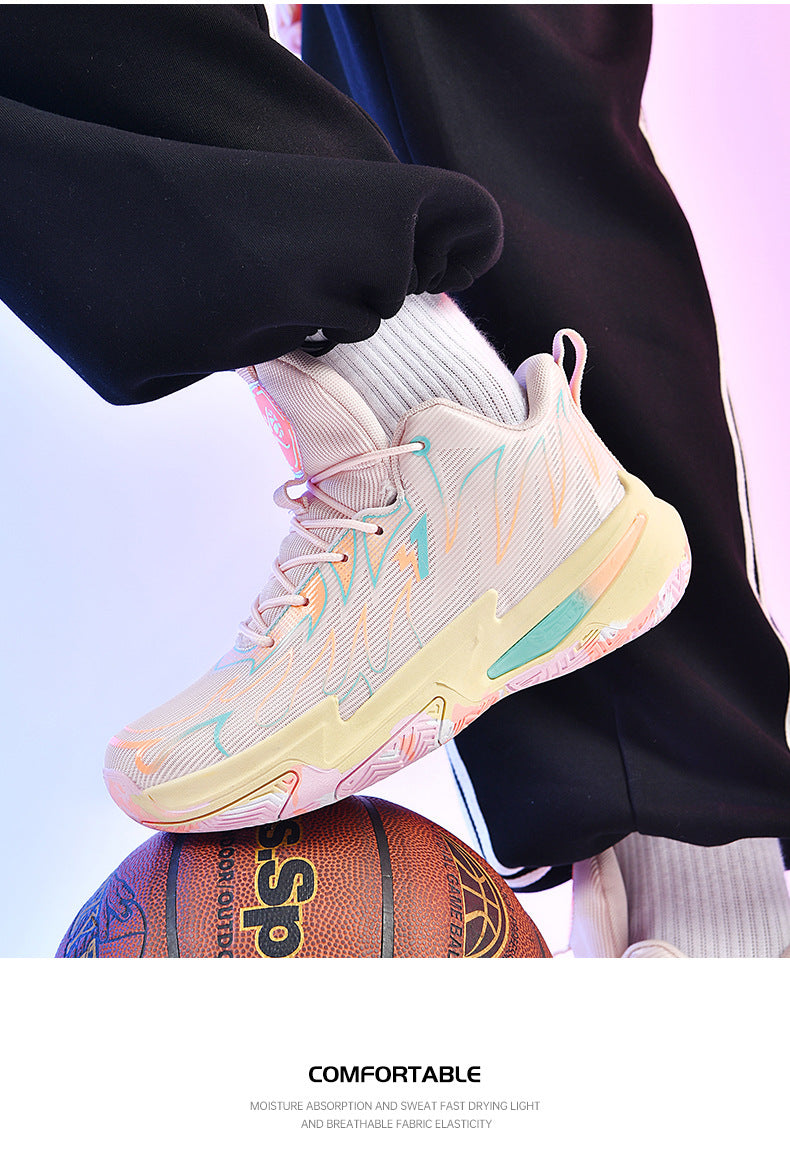 Basketball shoes for men and women, mesh breathable, non-slip, wear-resistant, shock-absorbing sneakers for students and teenagers, professional training sports shoes