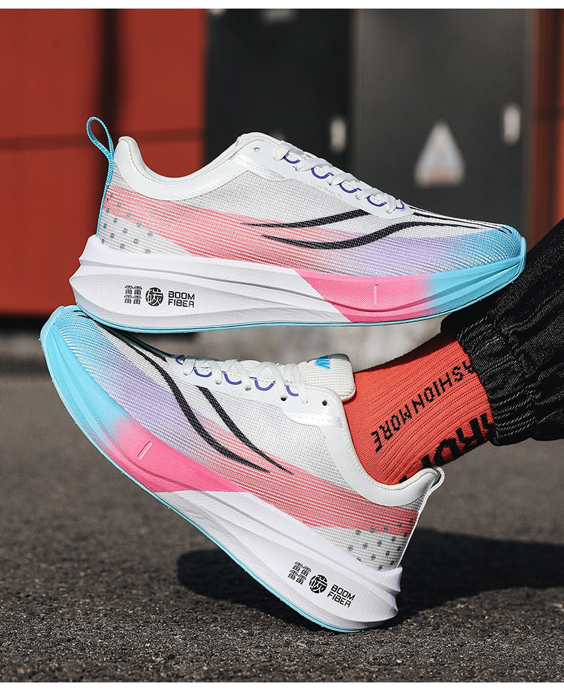 2025Spring and Summer New Style Flying Electric4C Professional Racing Shock Absorption Casual Non-slip Sports Shoes Ultra-light High Elasticity Men and Women Running Shoes