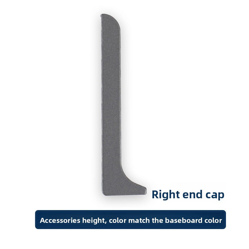 Thickened aluminum alloy skirting board with trendy metal clips, hotel cream-colored baseboard6cm Minimalist Skirting Board