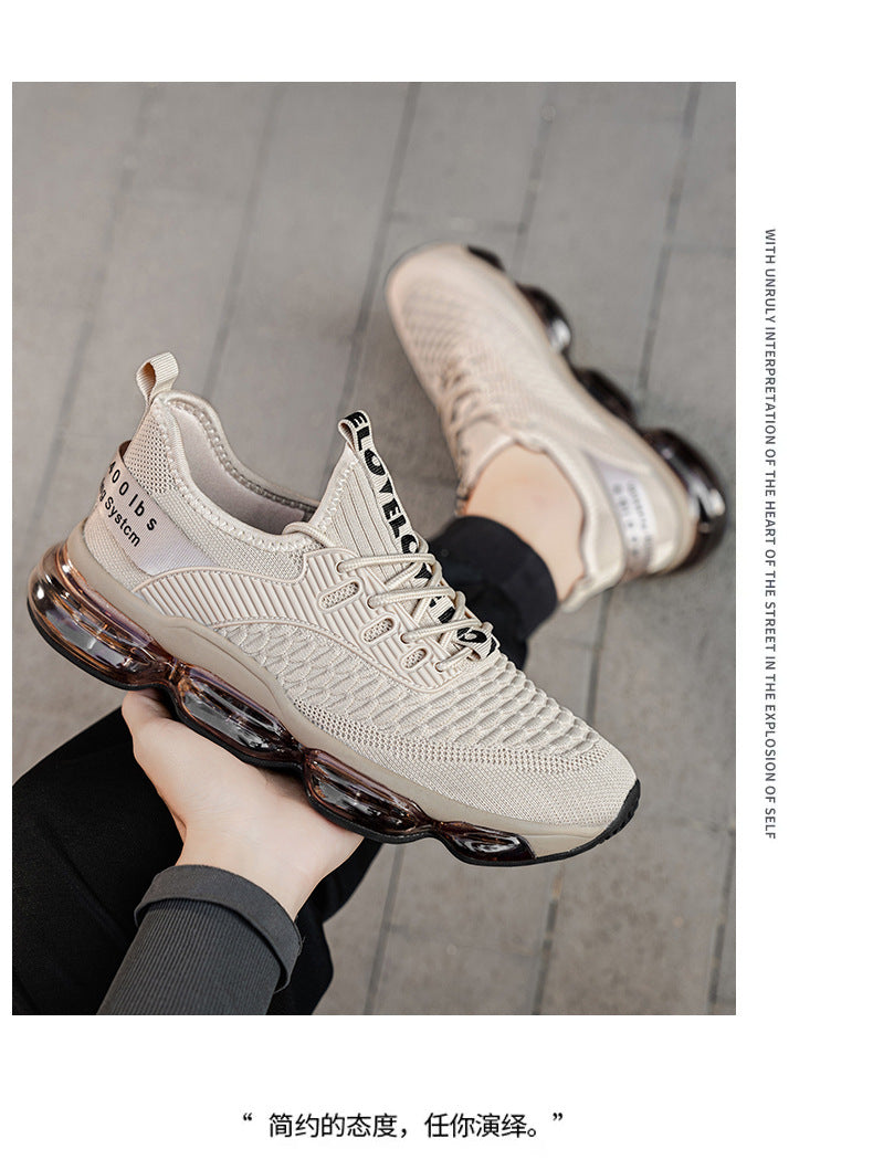 Men's Shoes New Large Size Breathable Mesh Shoes Men's Trendy Casual Versatile Thick-Soled Sneakers Fashion Dad Shoes