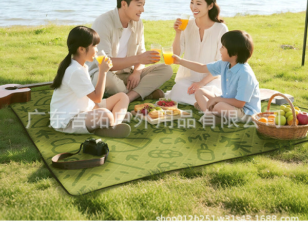 New Moisture-Proof Mat Outdoor Camping Thickened Picnic Mat Graffiti Style2*2Mi Ultrasonic Tent Mat