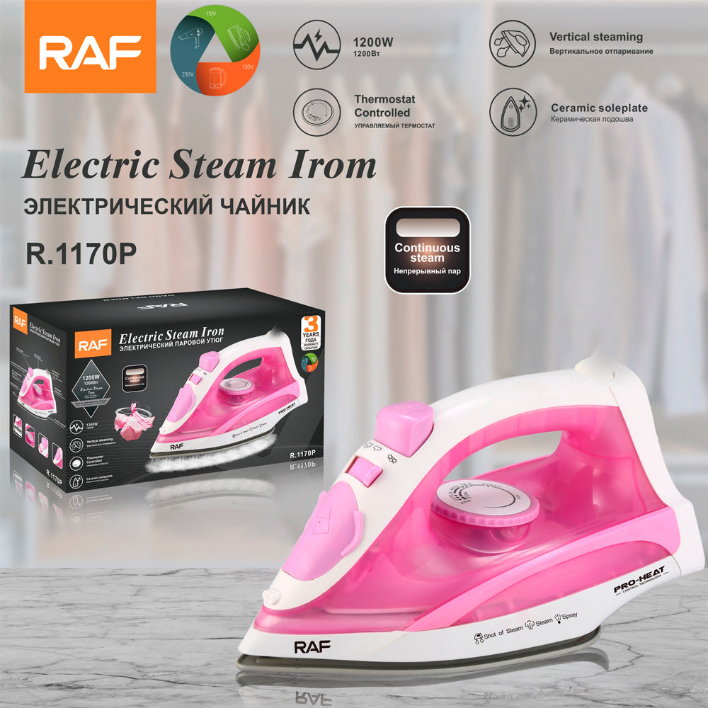 RAF European Standard Electric Iron Steam Household Electric Iron Handheld Portable Ironing Machine Multi-Function Three-Speed