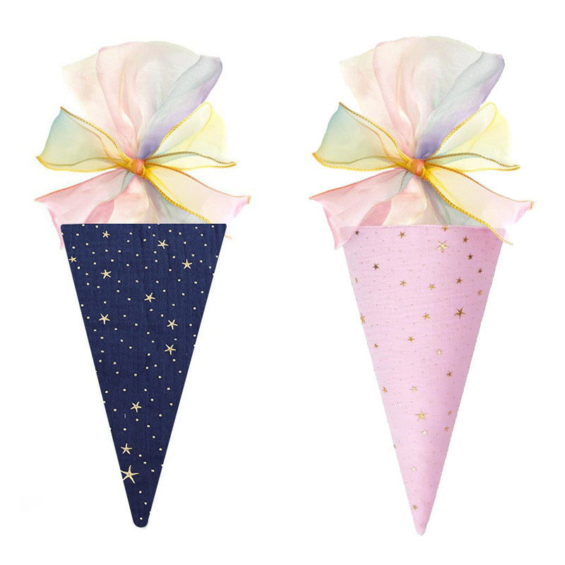 Back-to-School Season Colorful Ice Cream Cone Children's Accessories Gift Bowknot Souvenir Girl Back-to-School Season Creative Gift