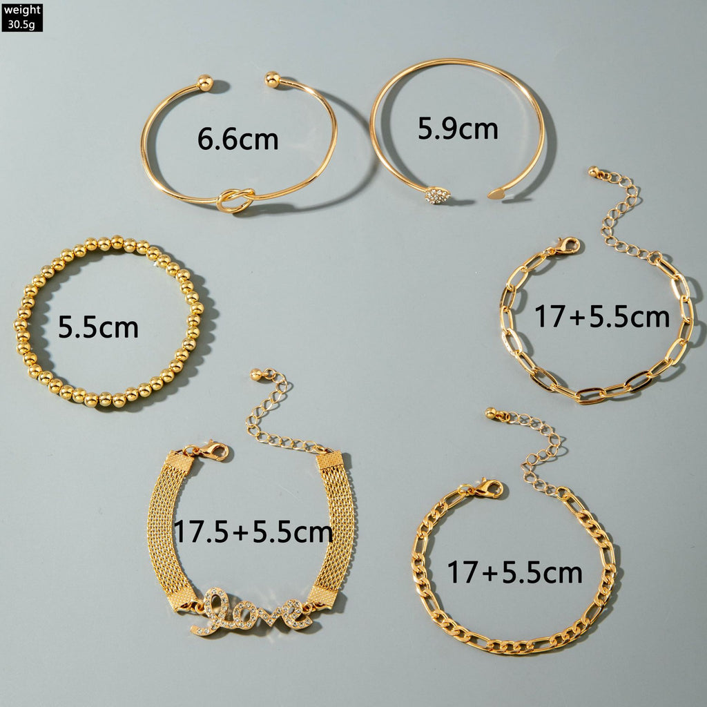 European and American Jewelry High-End Imitation Crystal Butterfly Bracelet Set Fashion Inlaid Diamond Heart Bracelet Wholesale