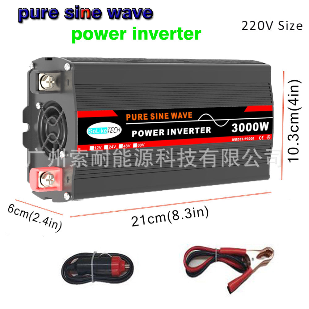 New Product12V Turn AC220V Sine Wave Inverter500W/800W/1000W/1300W 2个4.2A USB