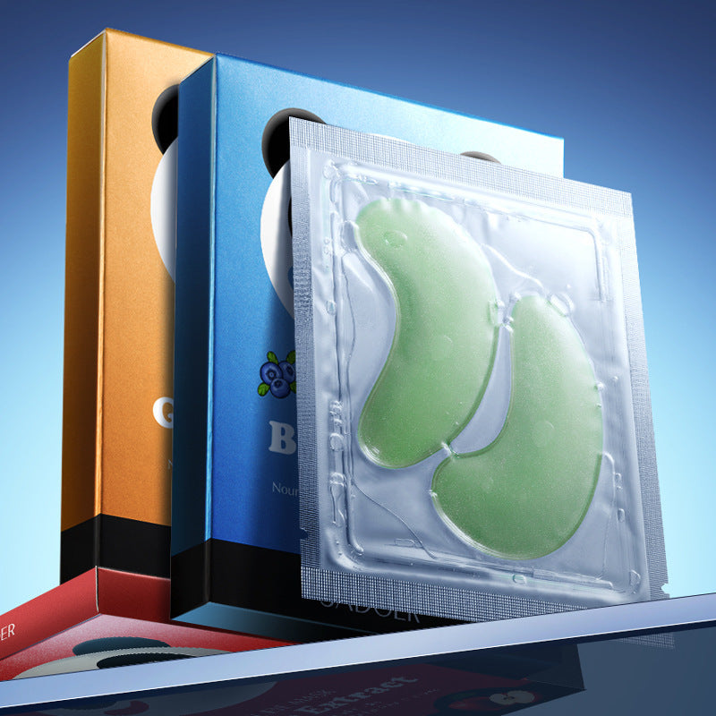 Cross-border Panda Eye Mask Stickers7.9g*7pcs Plant and Fruit Hydrating Moisturizing Eye Mask Wholesale for Foreign Trade