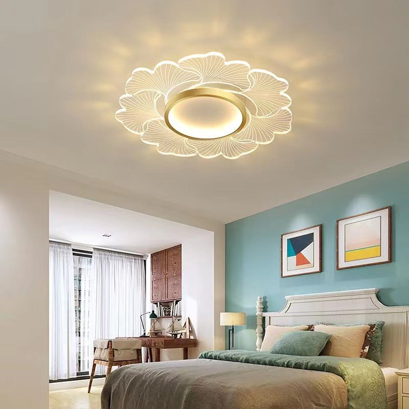 Nordic Flower Bedroom Light Ceiling Lamp Modern Simple Ultra-thin Round Lamp Creative Internet Celebrity Personality Lighting