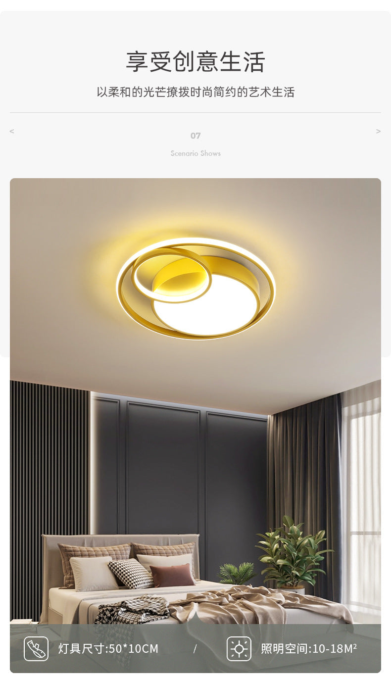 led Ceiling Lamp Master Bedroom Lamp Cozy Modern Minimalist Children's Room Lamp Creative Personality Room Lamp Ceiling Light Fixture