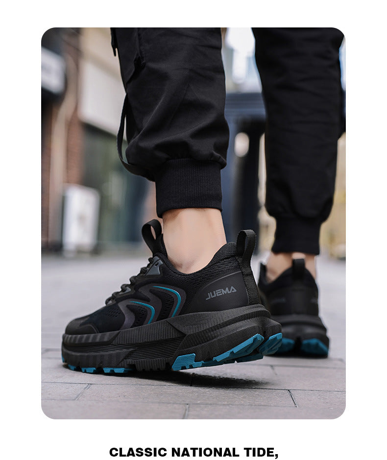 Men's Shoes New2025Mesh Breathable Running Shoes Anti-Slip Shock Absorption Lightweight Soft Sole Sports Shoes Manufacturer Wholesale