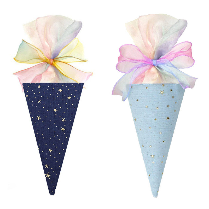 Back-to-School Season Colorful Ice Cream Cone Children's Accessories Gift Bowknot Souvenir Girl Back-to-School Season Creative Gift