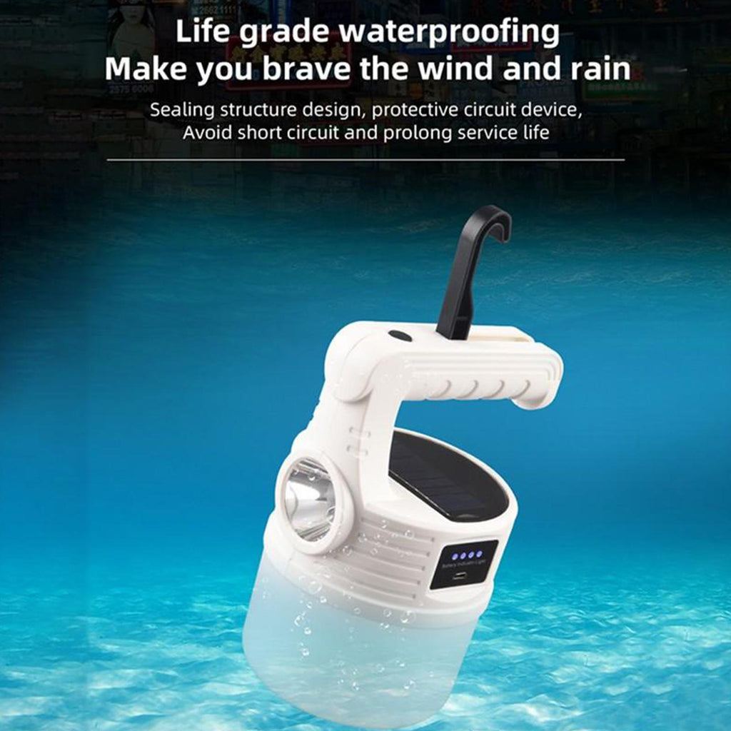 New Solar Light Rechargeable Tent Light Outdoor Camping Light LED Portable Camping Lantern USB Rechargeable Emergency Light