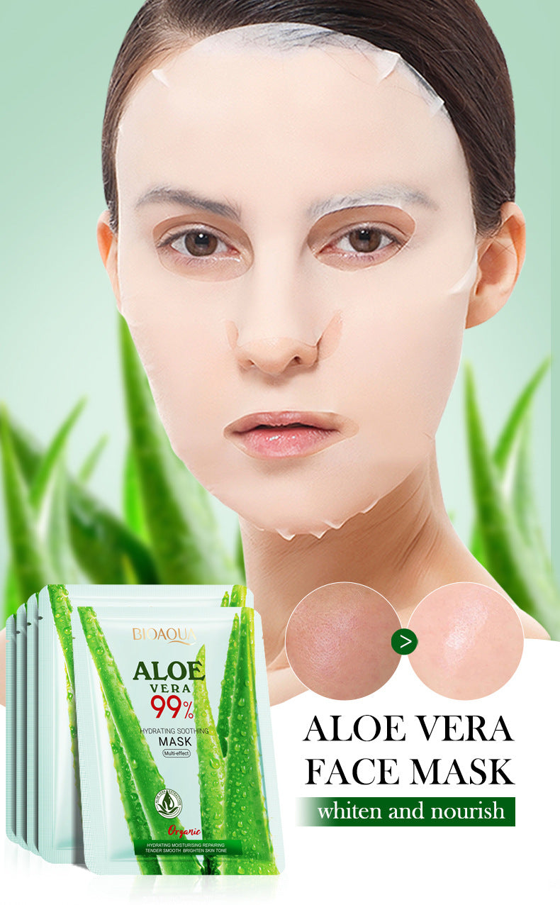 Aloe Vera Mask BIOAOUA Moisturizing, soothing, nourishing, hydrating face mask cross-border wholesale