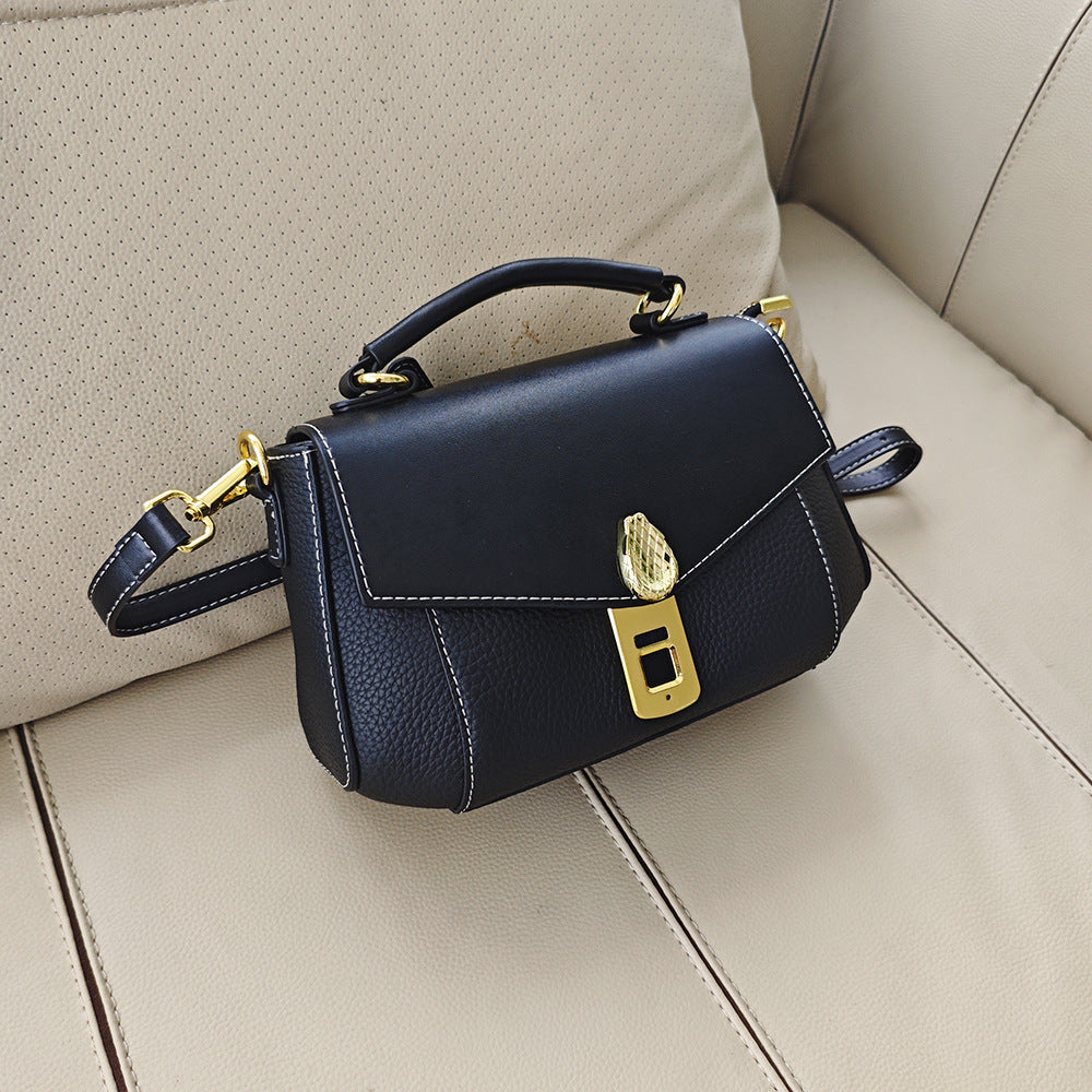 Customized Fingerprint Unlock Bag High-end Fashion Top Layer Cowhide Large Capacity Handbag Crossbody Genuine Leather Women's Bag