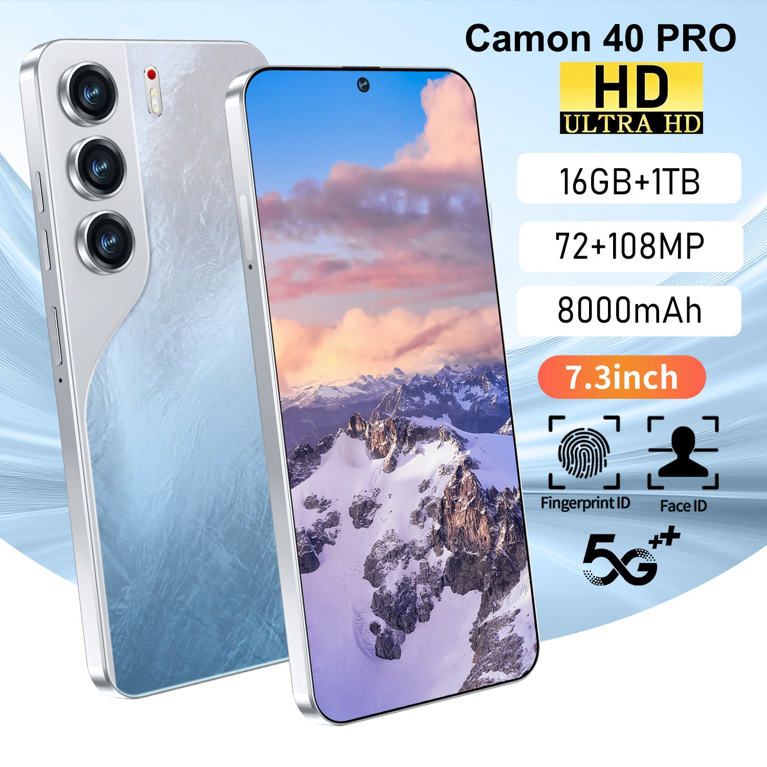 Hot-Selling Smartphones Camon40 Pro Factory in stock7.3Inch16G+1T Android All-in-One Device