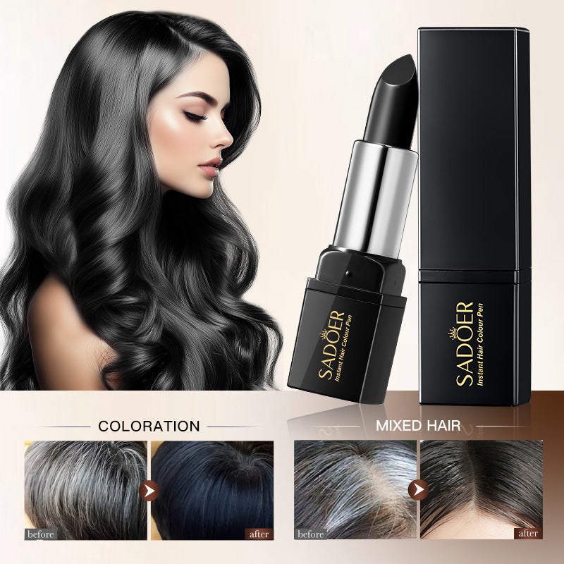 Cross-border Hair Dye Pen3.8g Moisturizing Hair Black Men and Women Conditioner Export Manufacturer Wholesale