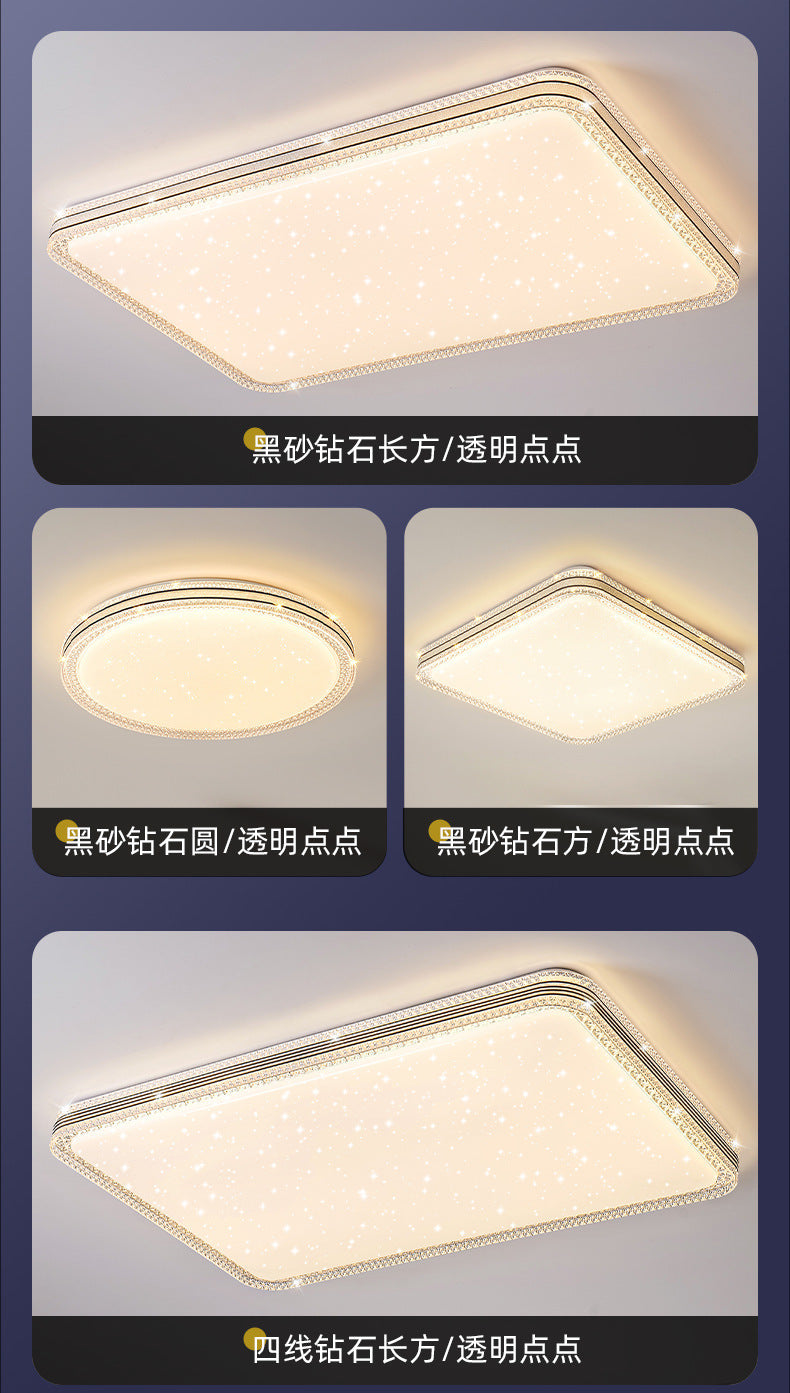 led Ceiling Lamp Master Bedroom Lamp Simple Modern Living Room Lamp Round Room Study Romantic Starry Sky Light Fixture