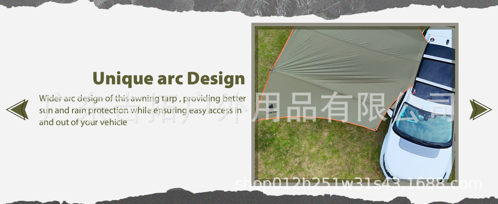New Car Side Canopy Sunshade Outdoor Camping SUV Self-driving Car Side Awning Sunshade Rainproof Awning