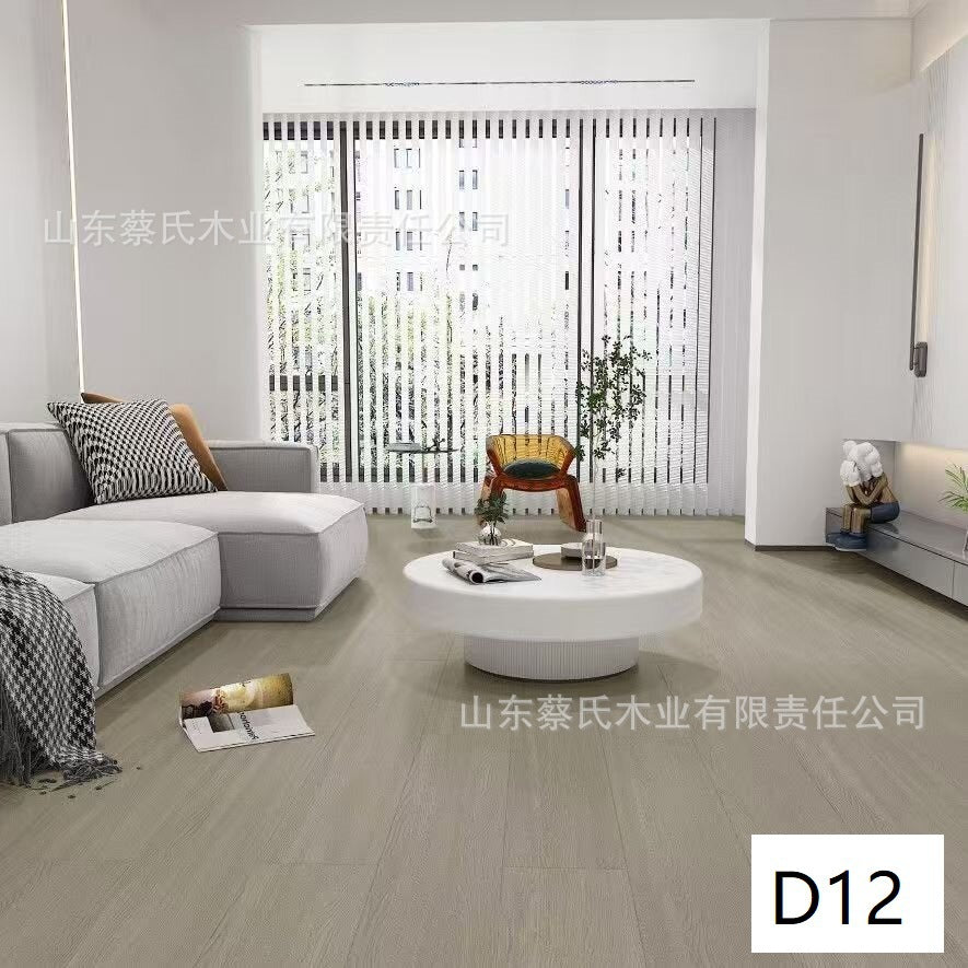 French Cream Style Enhanced Composite Flooring Moisture-Proof Locking System for Home and Commercial Use12mm Laminated Flooring Eco-friendly and Wear-resistant