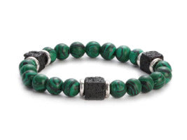 European and American Popular Natural Stone Beaded Bracelet Red Wood Grain Round Bead Stone Bracelet Wholesale