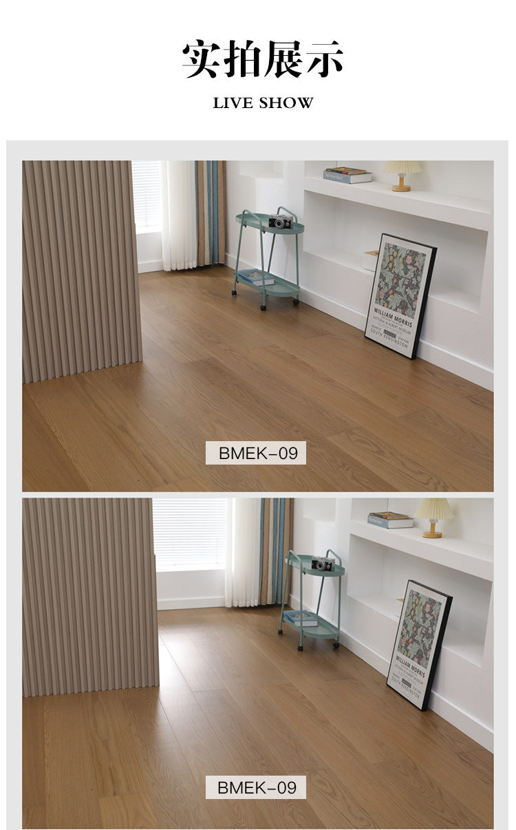 1.9North American Oak AB3.0mm Pure Three-Layer Solid Wood Composite Flooring, Floor Heating, Moisture-Proof, Locking Three-Layer Flooring