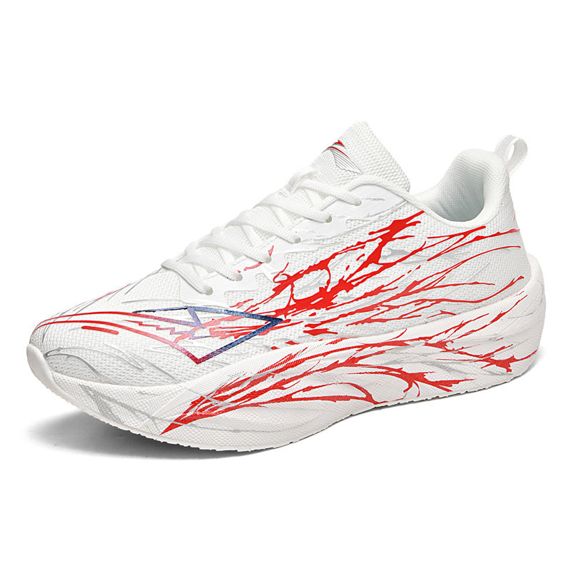 Zhi Jing5Generation pro Full-length Carbon Plate Casual Versatile Running Shoes for Teenagers Professional Lightweight Breathable Shock-absorbing Sports Shoes