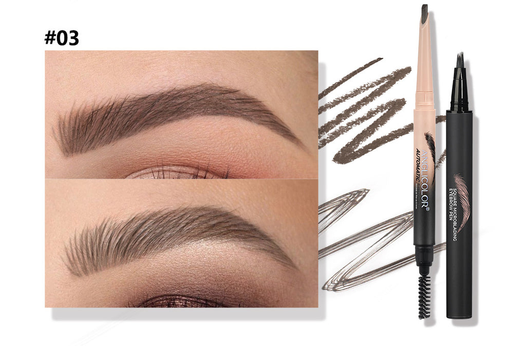 Hot-selling Eyebrow Pencil Set Waterproof Smudge-proof Liquid Split-tip Eyebrow Pencil Makeup Liquid Eyebrow Pencil