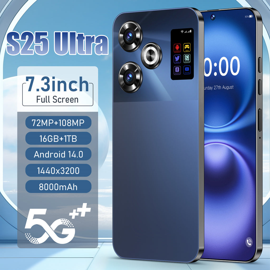 AliExpress TK Popular S25Ultra Android7.3inch smartphone16+1T Brand new, unopened factory