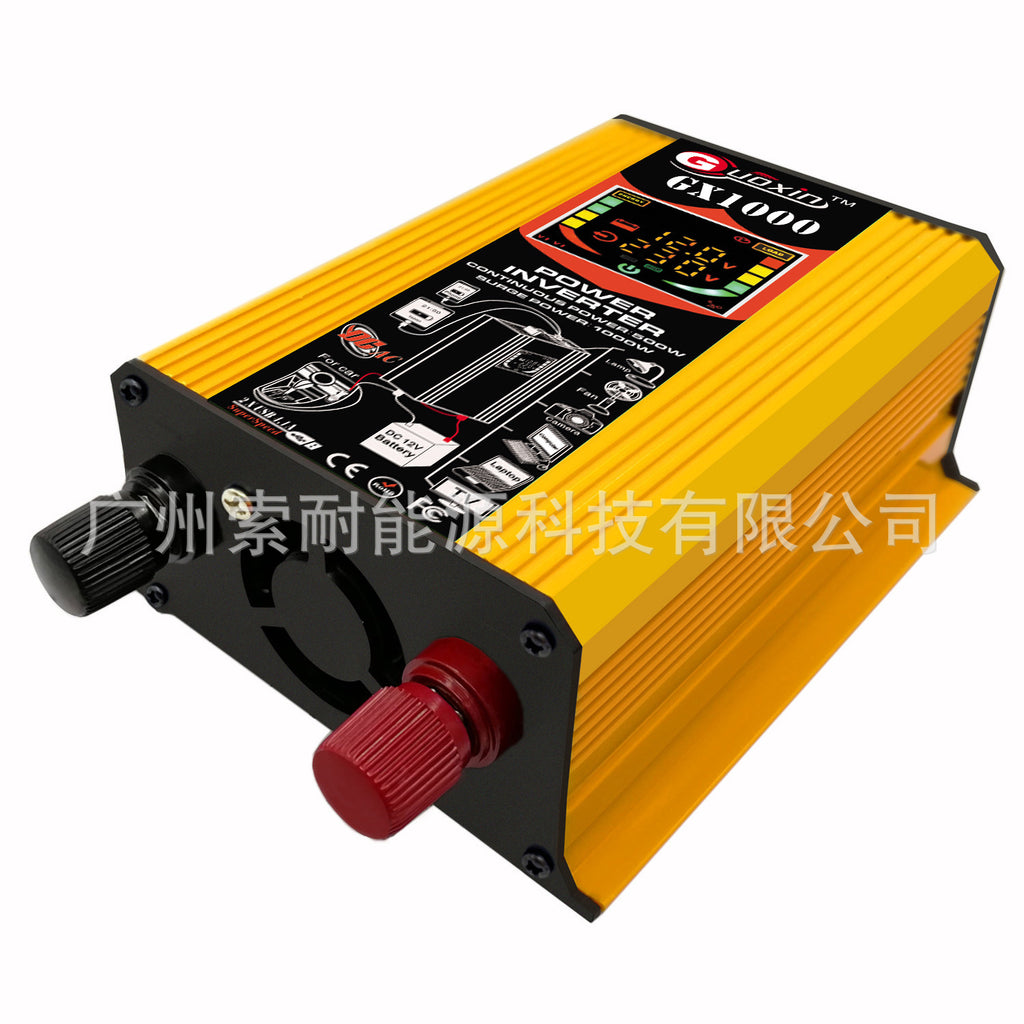 Inverter500W 12V Turn110V 220V Double USB Smart Display Export inverter