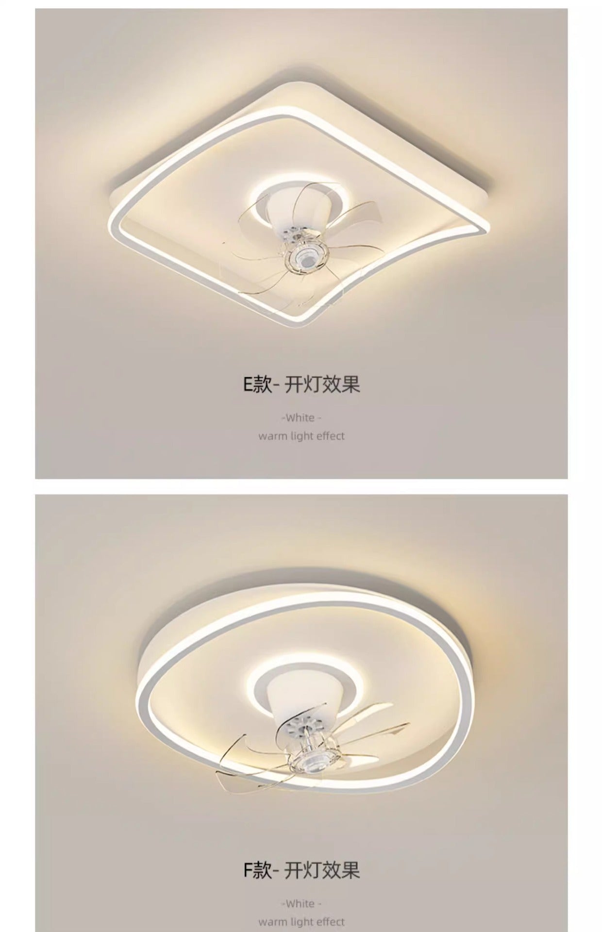 Shaking Head Fan Light Bedroom Ceiling New Ultra-Thin Cloud Light Children's Room Light360Eye Protection Smart Ceiling Fan Light