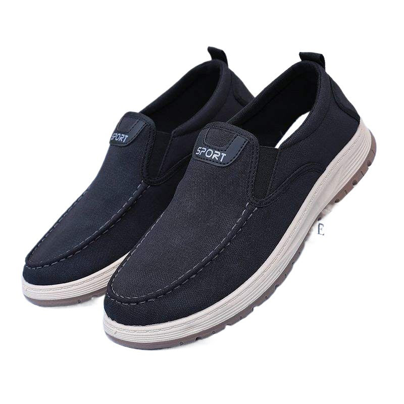 Spring Style Casual Canvas Shoes Versatile Breathable Slip-On Dad Shoes Non-Slip Soft Sole Odor-Resistant Old North Cloth Shoes