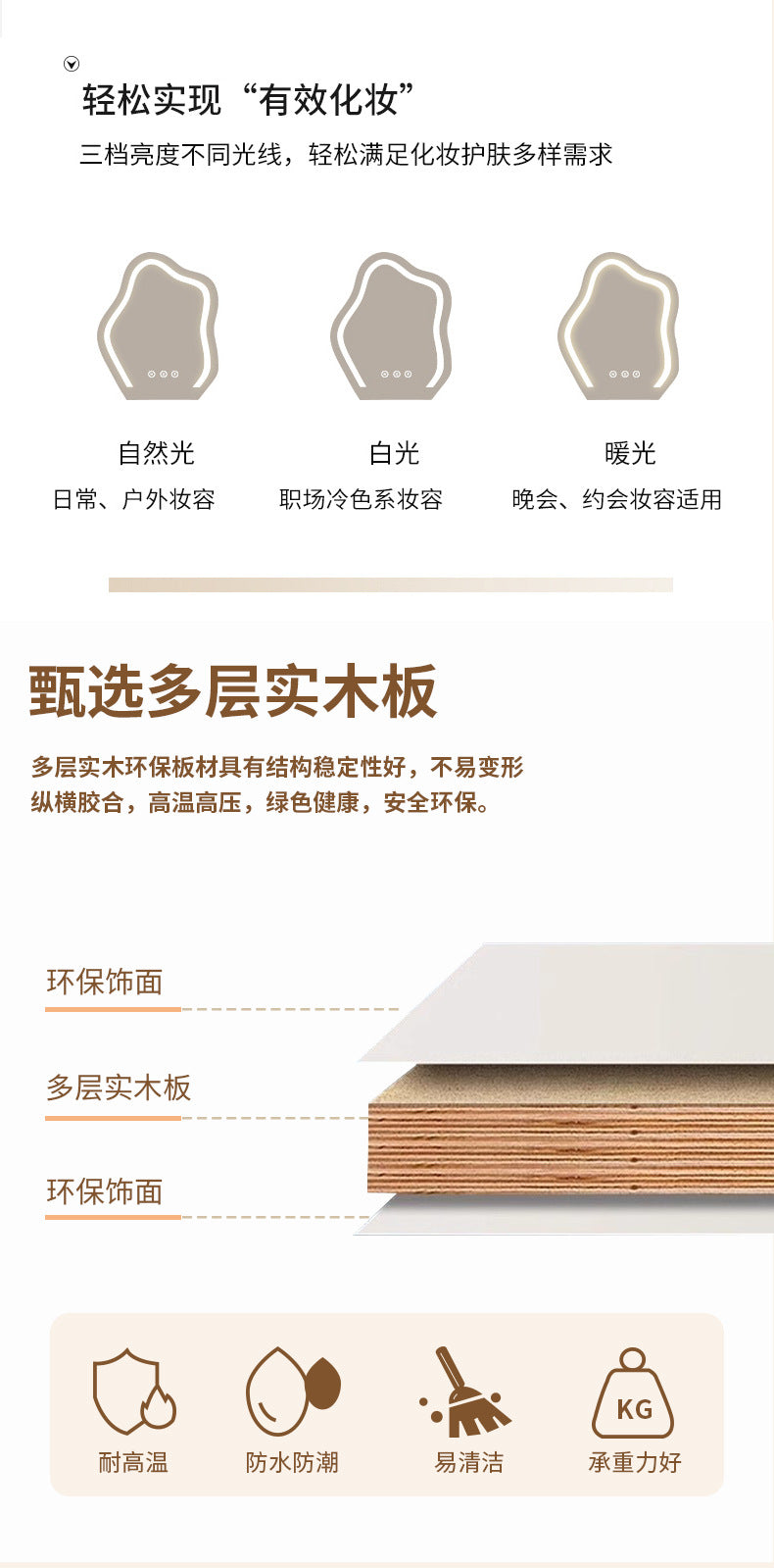 Khaki Gray Solid Wood Dressing Table Bedroom Makeup Cabinet Room Master Bedroom Makeup Mirror Makeup Table Small Apartment Internet Celebrity Makeup