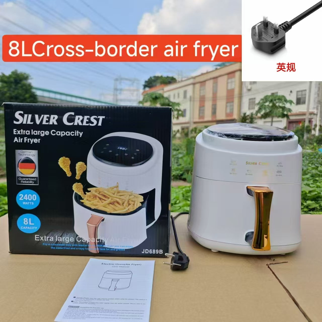 8LAir fryer Multifunctional Smart Touch Screen Oven Large Capacity Air Fryer Electric Fryer French Fries Machine
